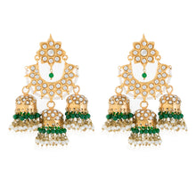 Load image into Gallery viewer, DAISY TRIPLE JHUMKA CHANDBALI (4810617225347)