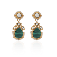 Load image into Gallery viewer, MALACHITE EARRINGS (7898083033219)