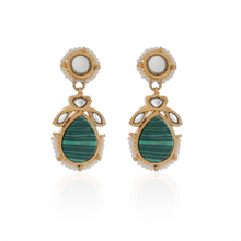 Load image into Gallery viewer, MALACHITE EARRINGS (7898083033219)
