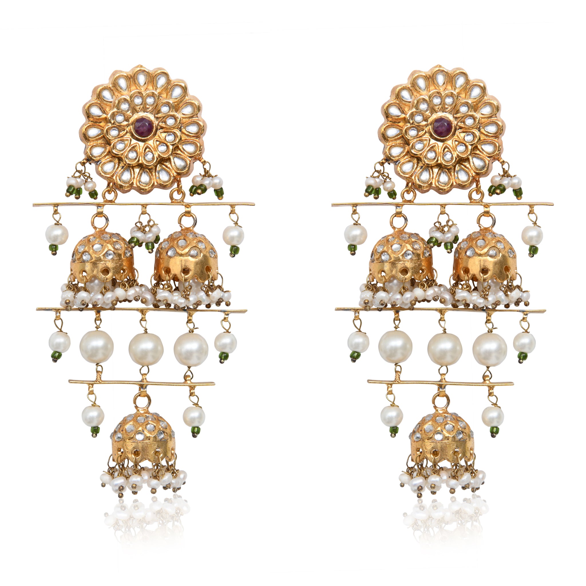 DAHLIA LAYERED JHUMKA'S (4819243106435)