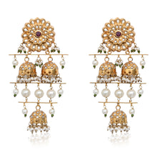 Load image into Gallery viewer, DAHLIA LAYERED JHUMKA&#39;S (4819243106435)
