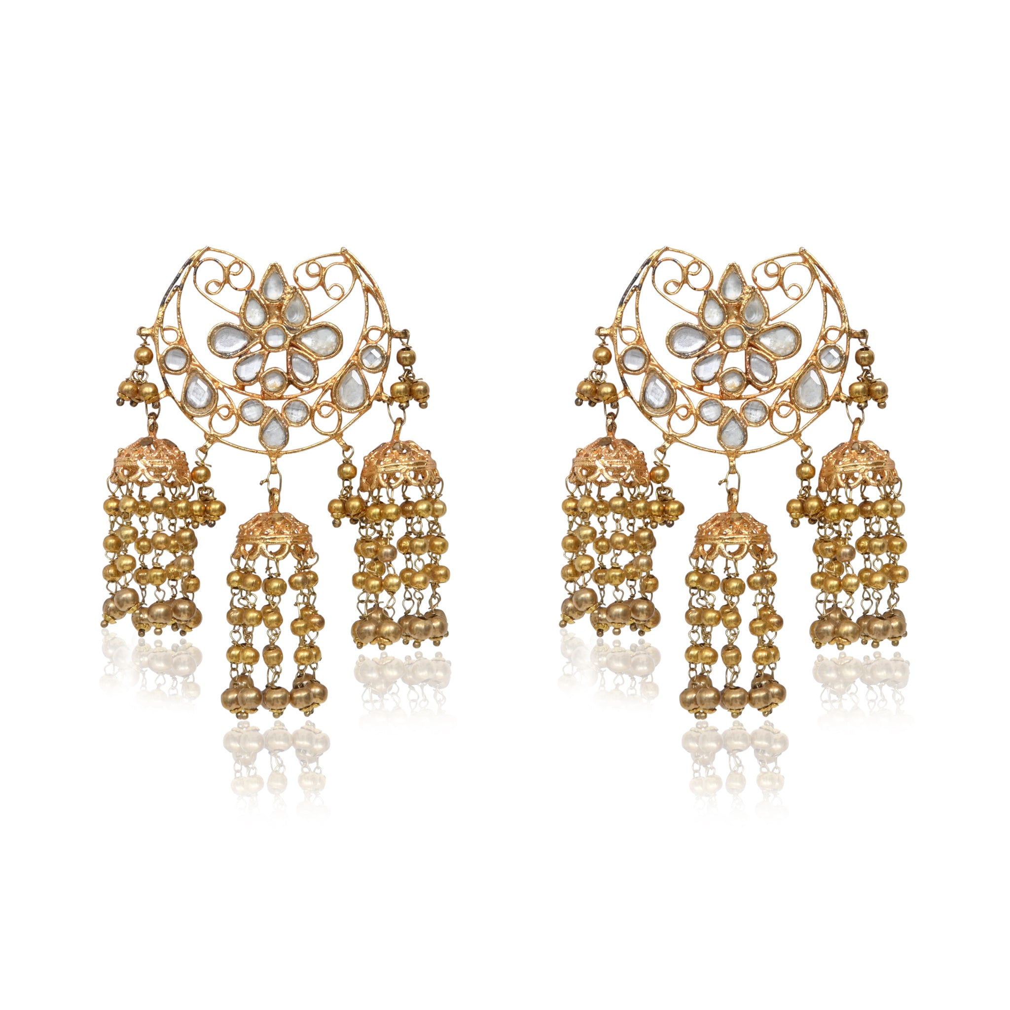 EDEN GATE TRIPLE JHUMKA CHANDBALI (4860085633155)