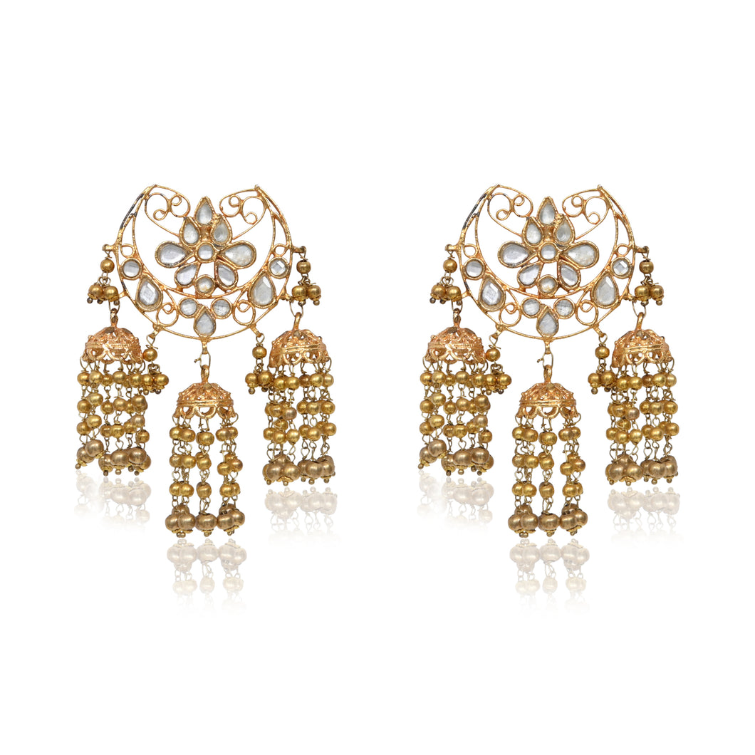 EDEN GATE TRIPLE JHUMKA CHANDBALI (4860085633155)