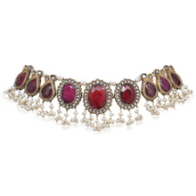 Load image into Gallery viewer, Surkh Kundan Choker (4834313568387)
