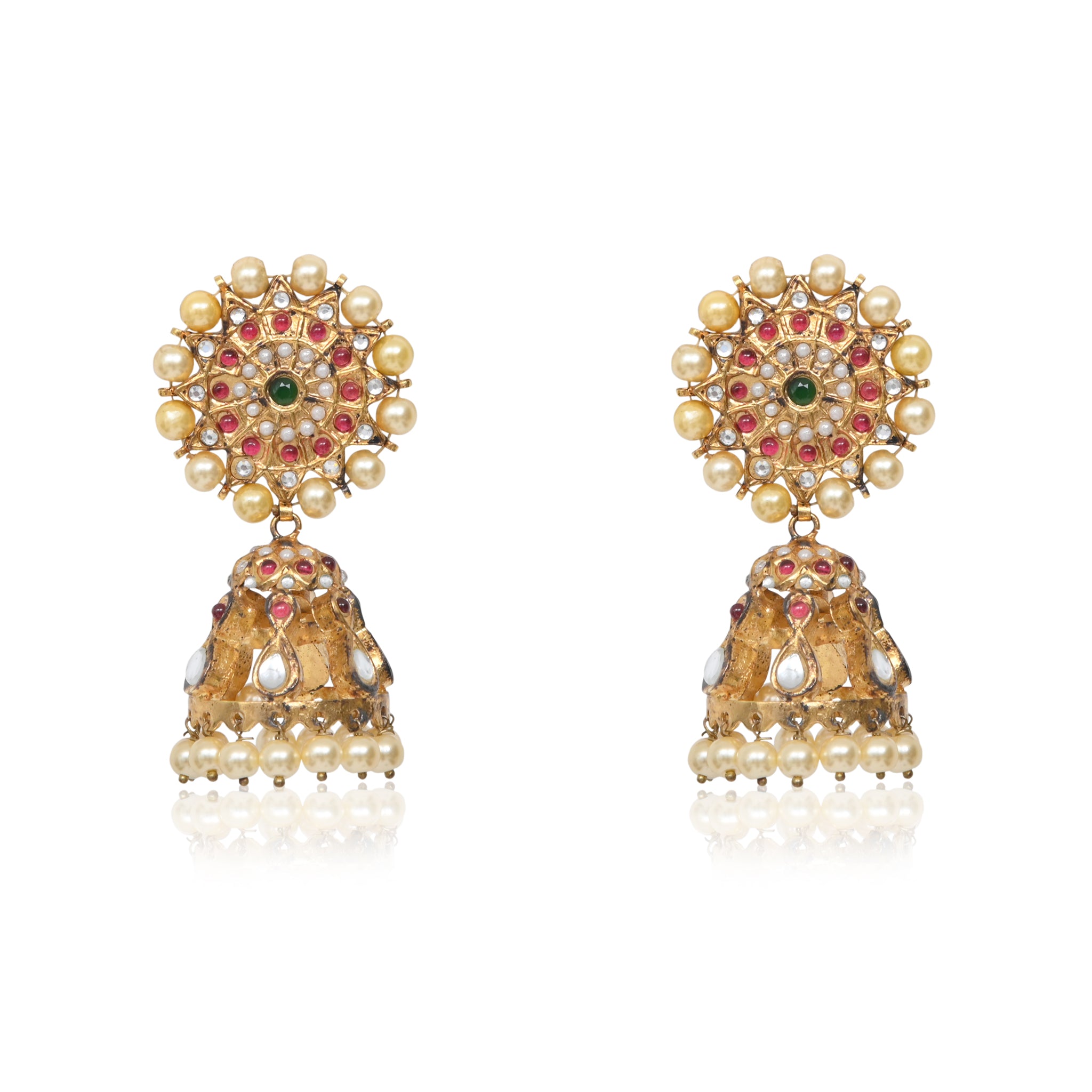 CROWN IMPERIAL DOUBLE SIDED JHUMKA'S (4819432669315)