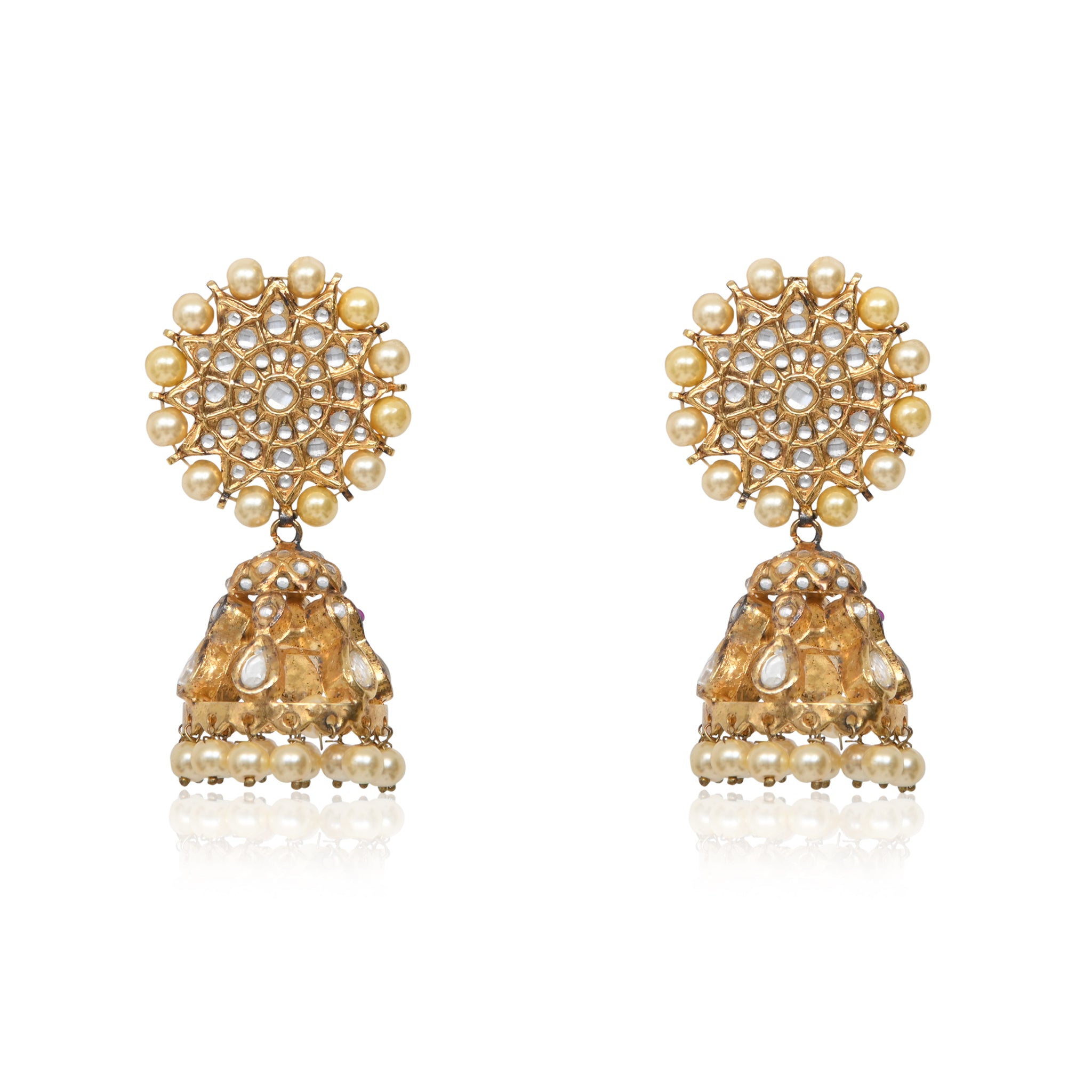 CROWN IMPERIAL DOUBLE SIDED JHUMKA'S (4819432669315)